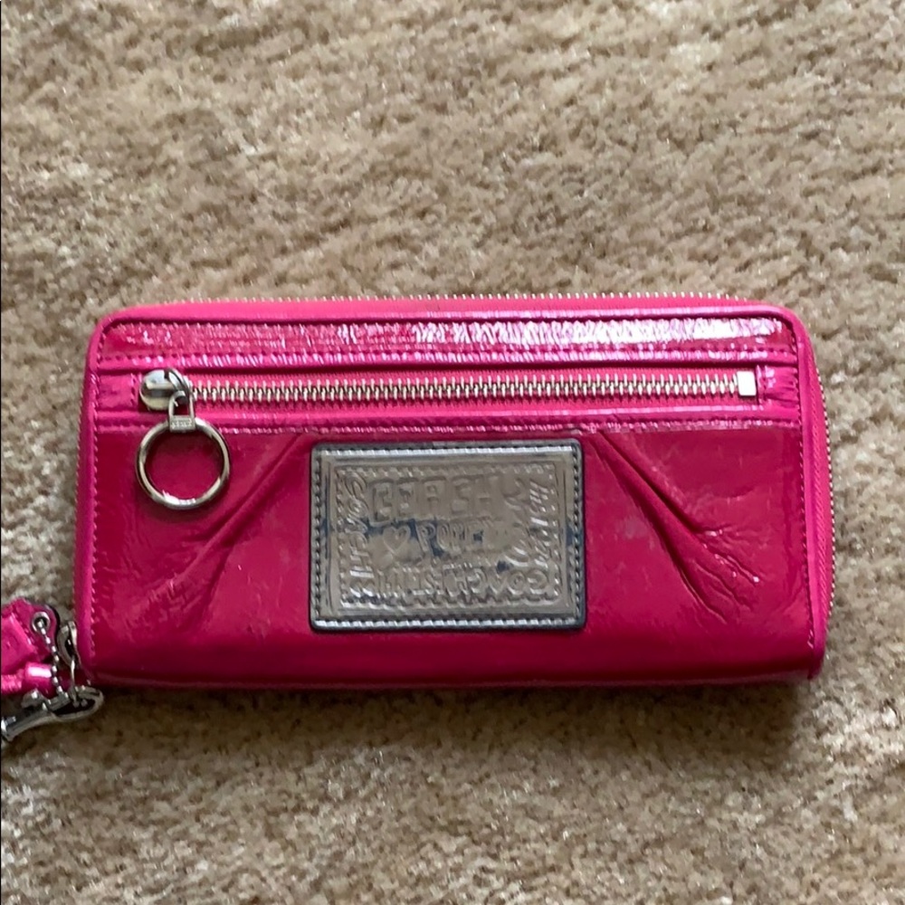 Coach Magenta Wristlet